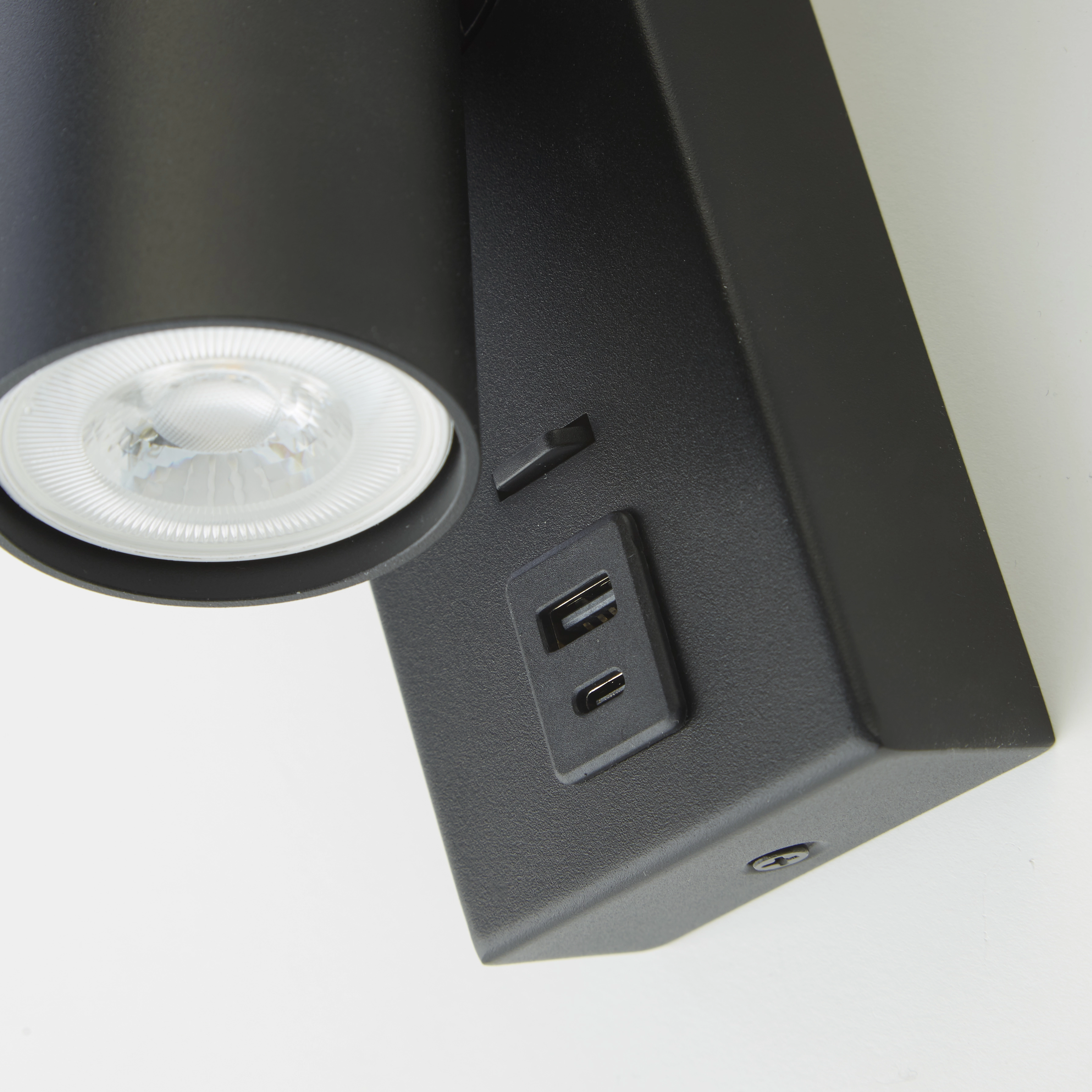 Bedside lamp Moon 1 Black with USB Lyora 5053423290898