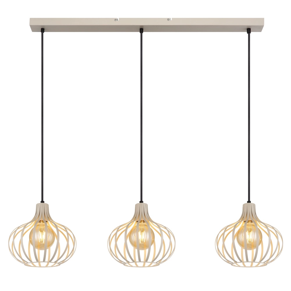 Design pendant lamp Mateo 3-light cream Globo 9007371519880