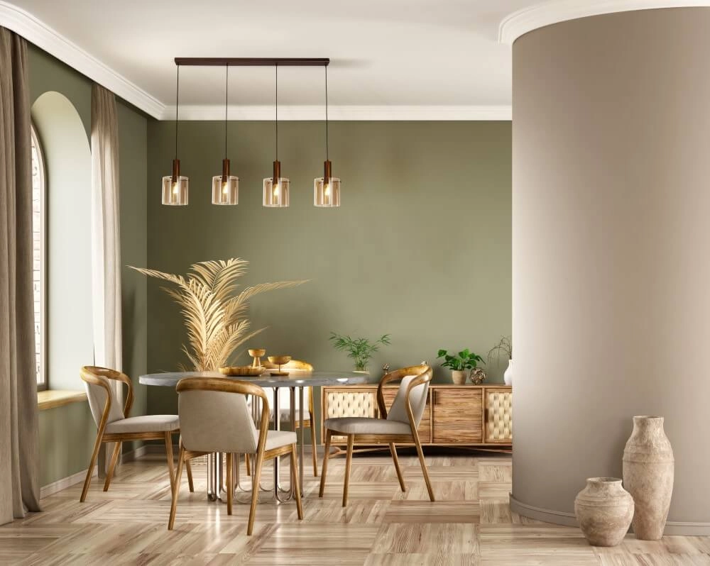 Brown pendant lamp Sweden 4-light Searchlight 5053423244358
