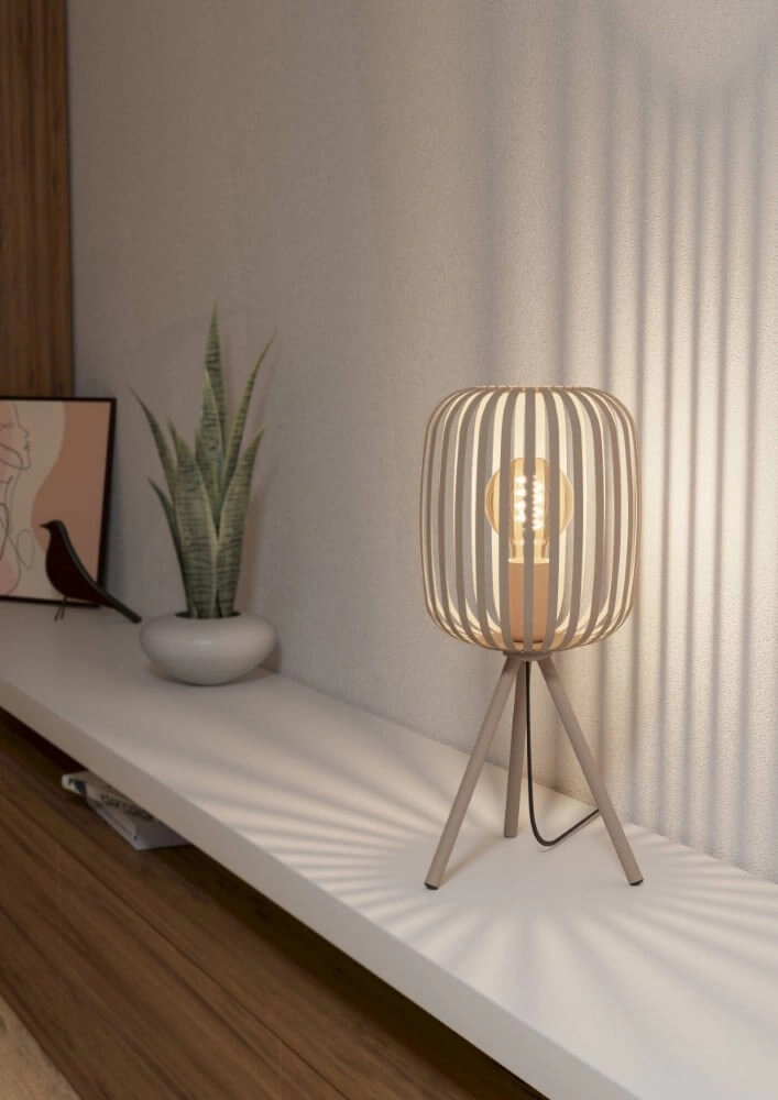 Sand brown table lamp Romazzina Ø 20cm Eglo 9008606244492