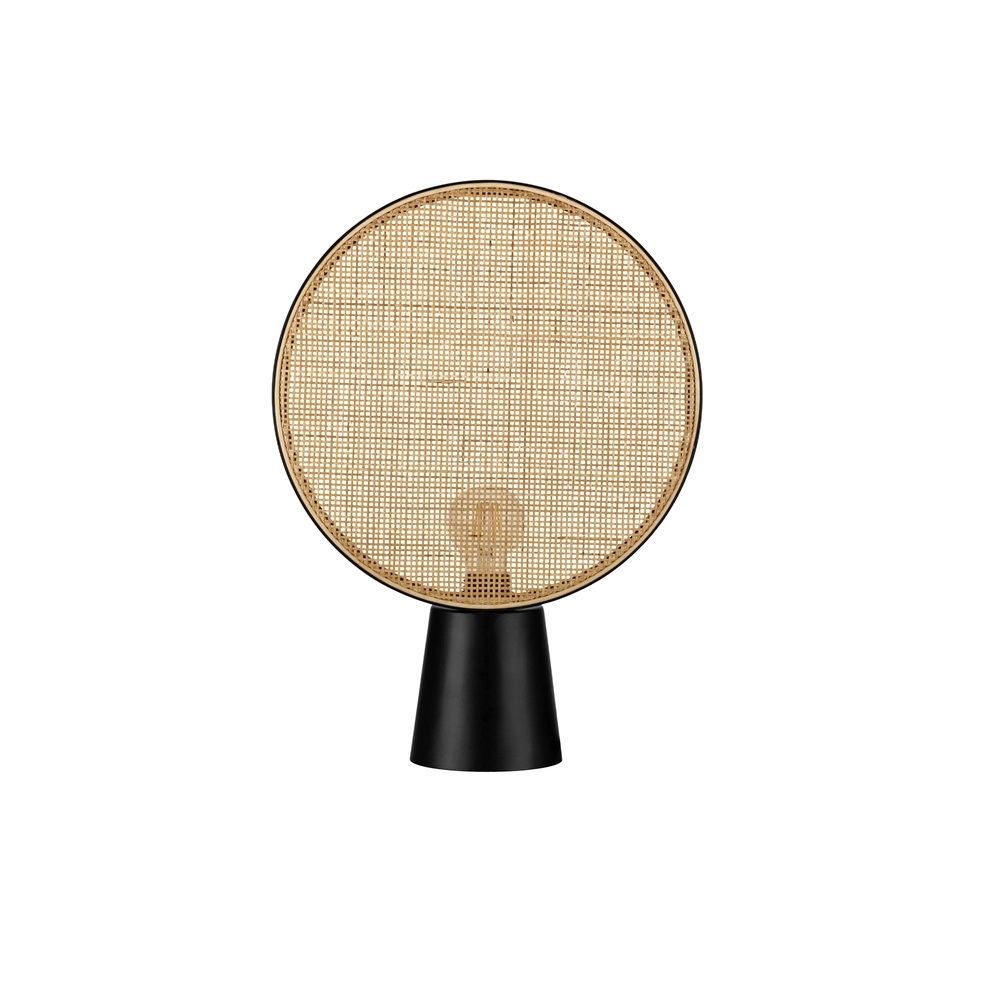 Table lamp Tiera Ø 35cm rattan with black Lyora 5212017477552