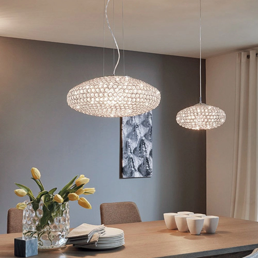 Pendant lamp Clemente 54cm metallic gray Eglo 9002759952877