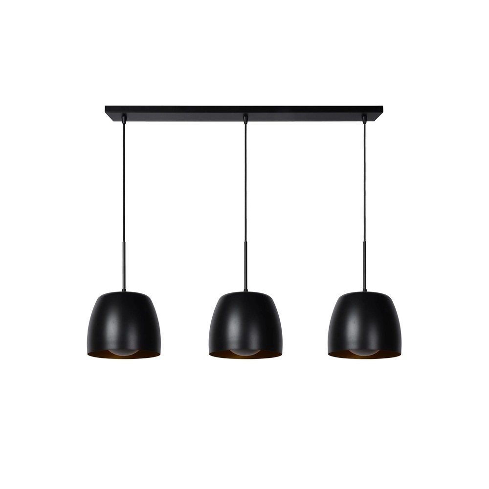 3-light pendant lamp Nolan Black