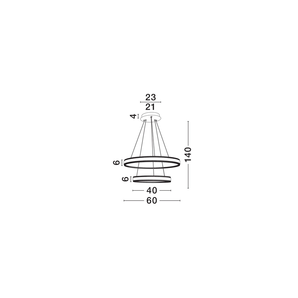 Design pendant lamp Alaro Gold Double Lyora 5212017459626
