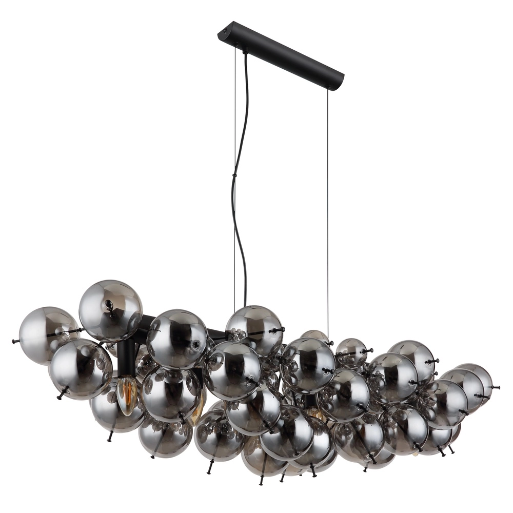 Unique pendant lamp Udo smoke glass 100cm Globo 9007371471263