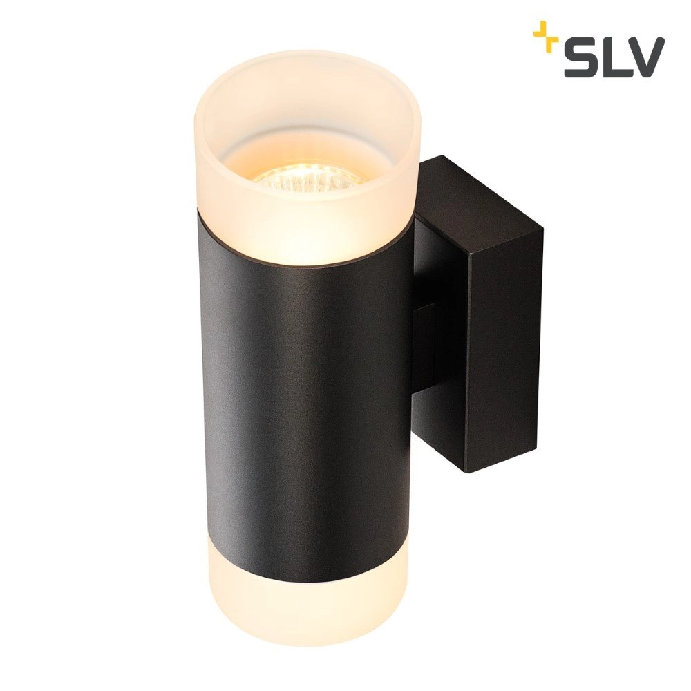 Black wall spotlight Astina Up-Down SLV 4024163231275