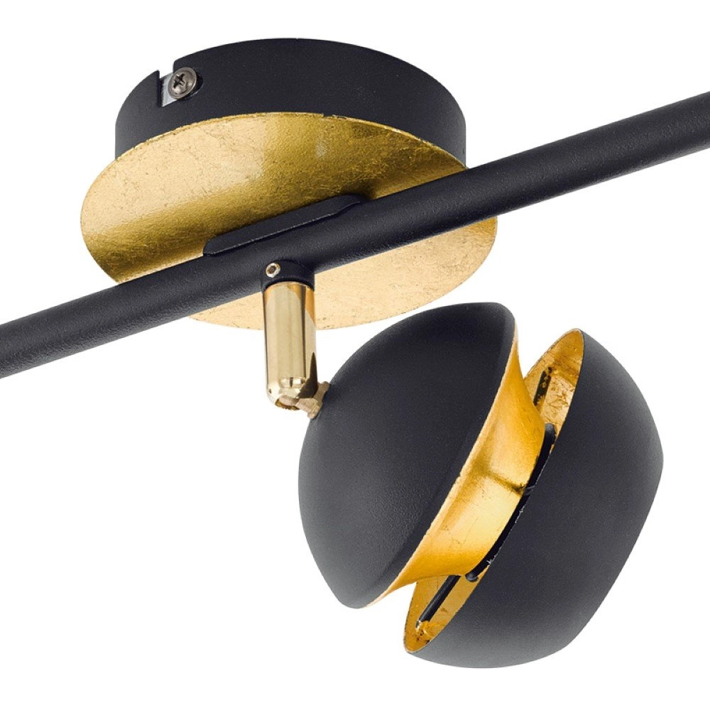 Led ceiling spot Nocito 3-light black with gold Eglo 9002759954840