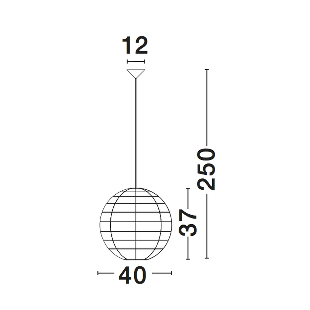 Pendant lamp Melody rattan ball Ø 40cm Lyora 5212017416629