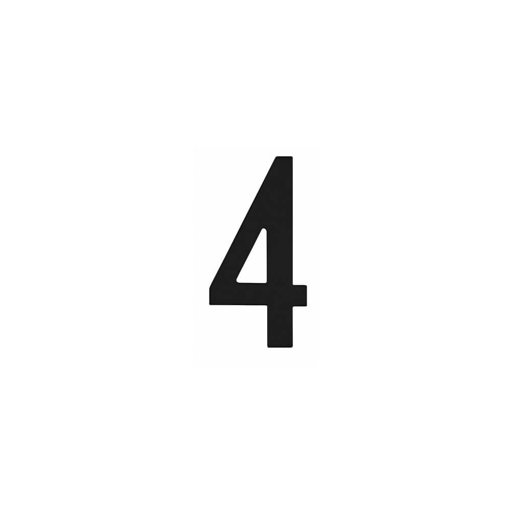 House number 4 Numbra black