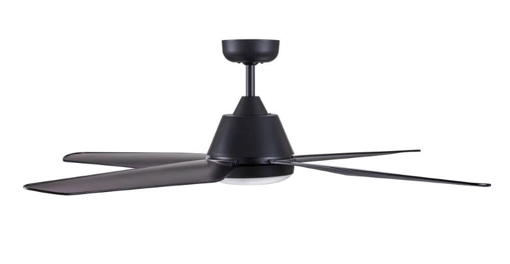 Ceiling fan with lamp Aria Led Ø 122cm black IP55 Beacon 9333509127796