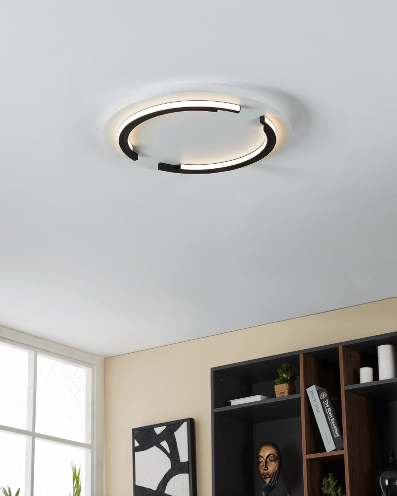 White LED ceiling lamp Zampote Ø 42cm Eglo 9008606238095
