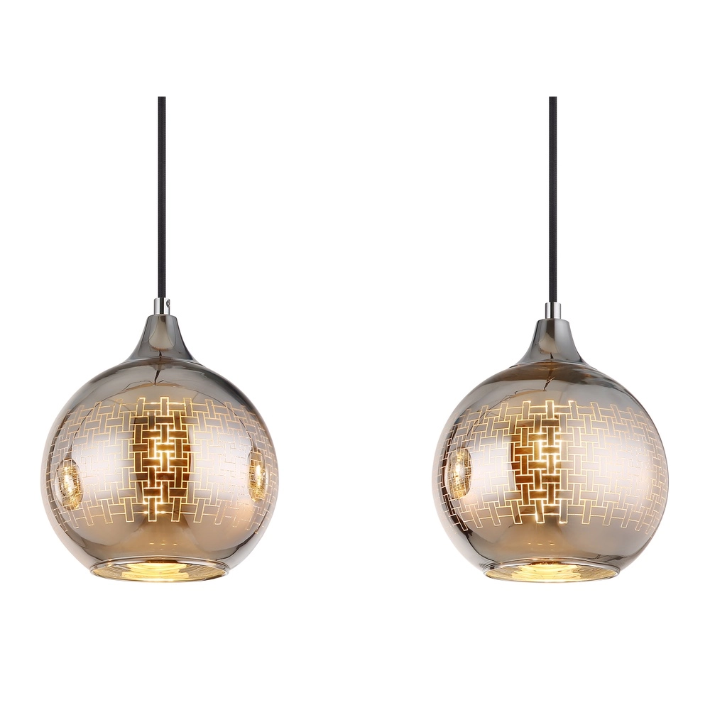 3-light pendant lamp Lourdes white Globo 9007371509072