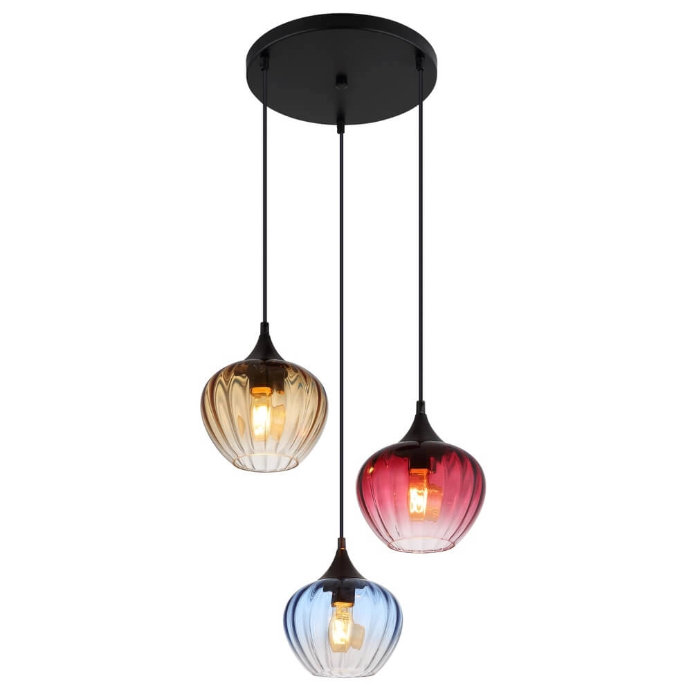 Pendant lamp Sander 3-light round