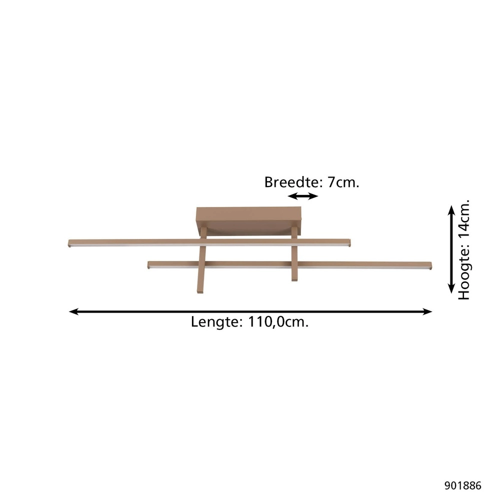 Design ceiling lamp Trepiliano sand brown Eglo 9008606356669