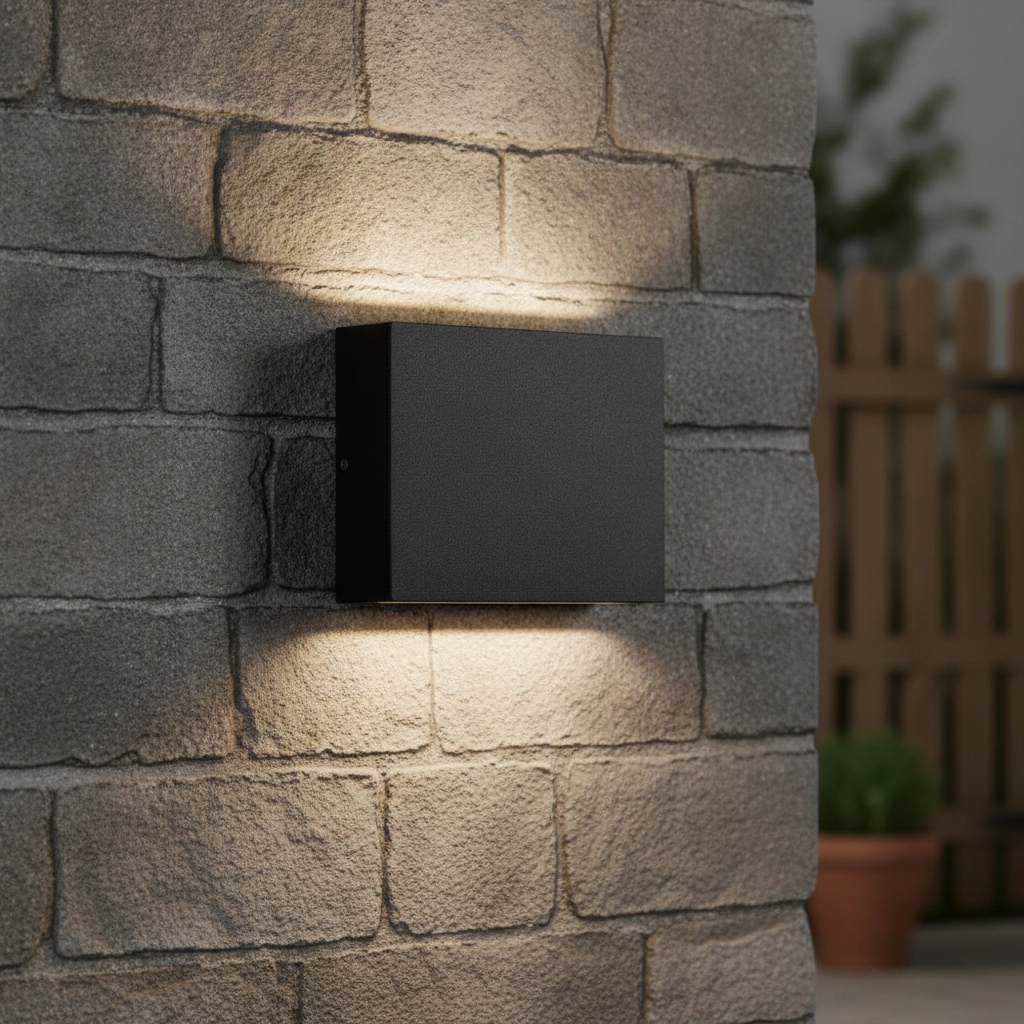Sleek wall spotlight Tick Up and downlighter black