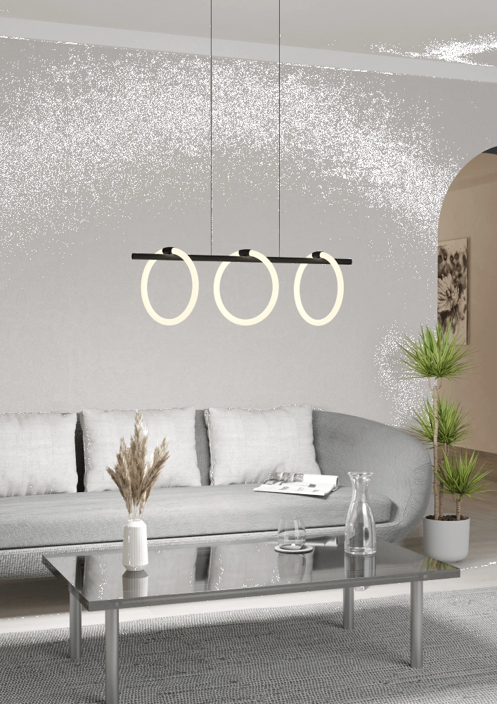 Modern hanging lamp Caranacoa 3-light Eglo 9008606244645