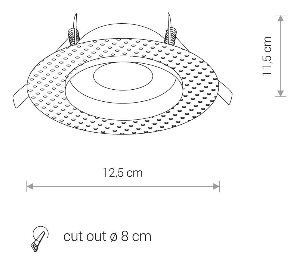 Trimless recessed spotlight Echo white IP54 Lyora 5903139837194