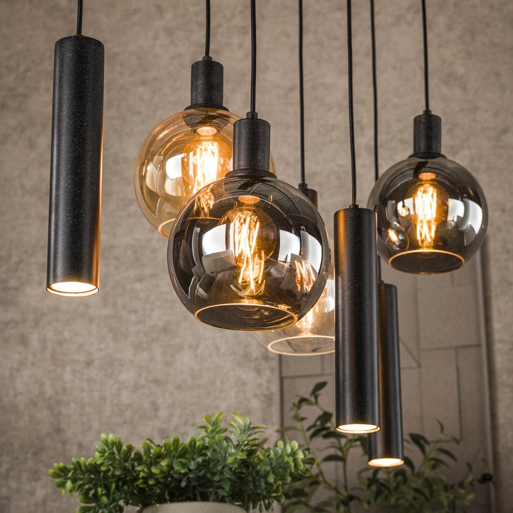 Dining table pendant lamp Sfera with glass balls and pendants Lyora 8716803512382