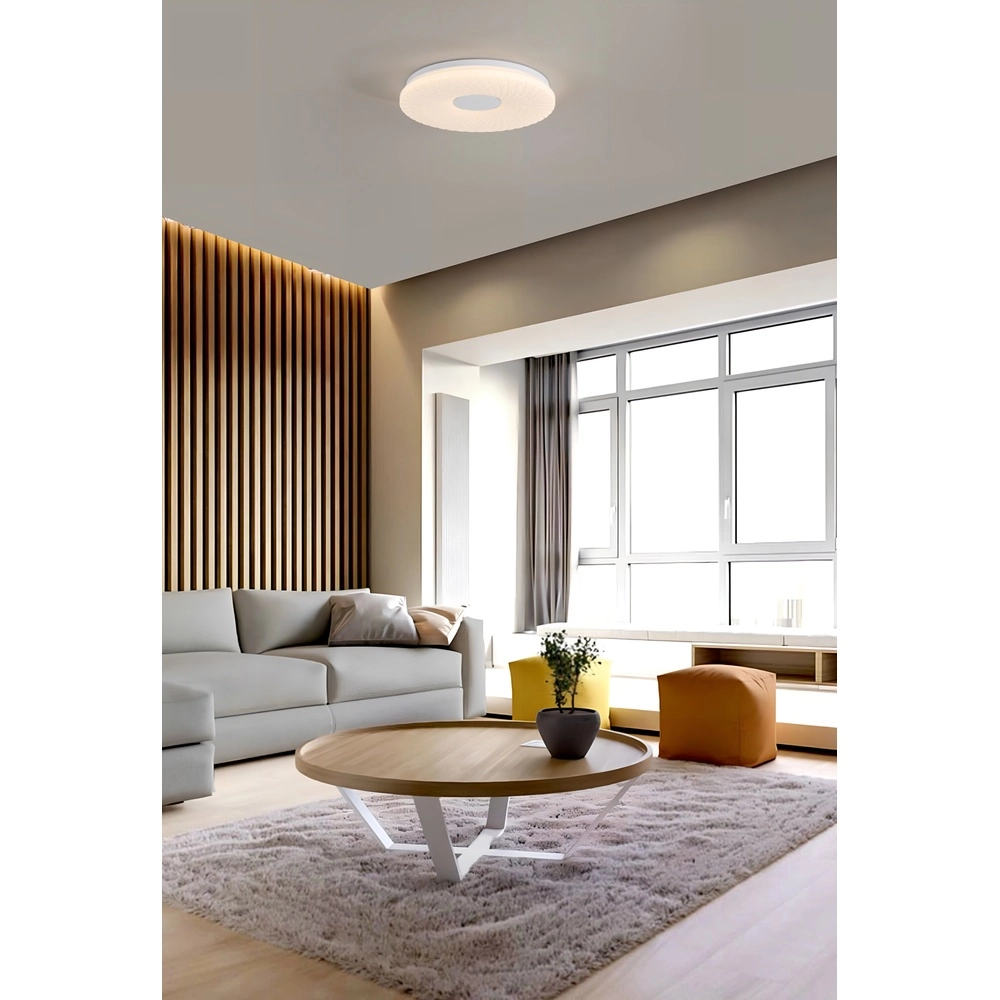 Ceiling light Halolux Chrome and white Searchlight 5053423300030