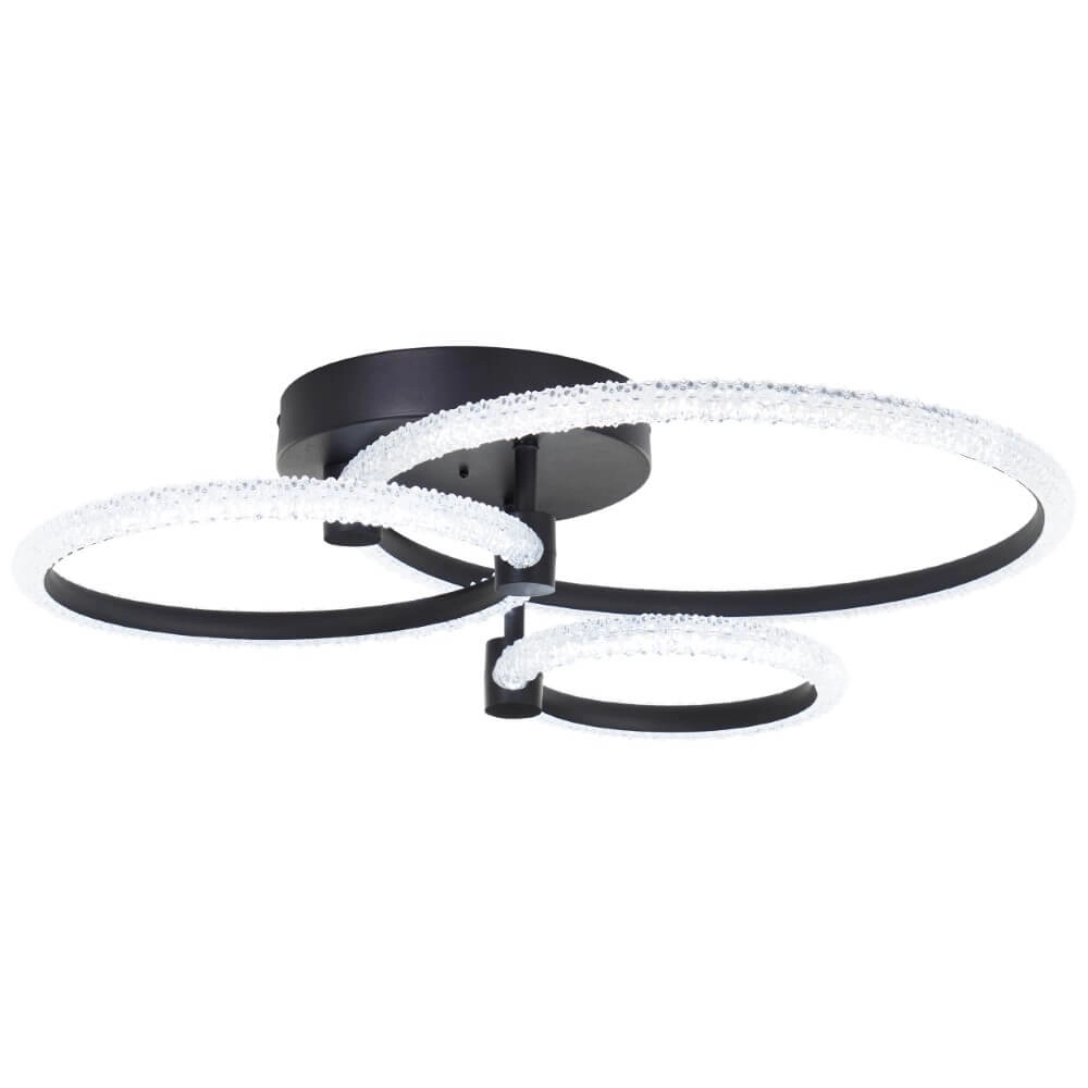Round ceiling lamp Aydin black Brilliant 4004353442087