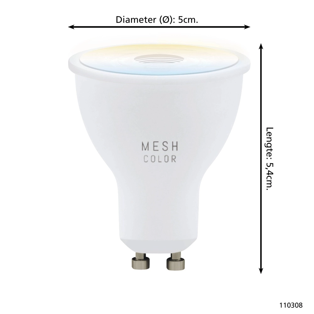 Led lamp ball Zigbee GU10 4.9W - 400lm - 2700-6500K Eglo 9008606293827