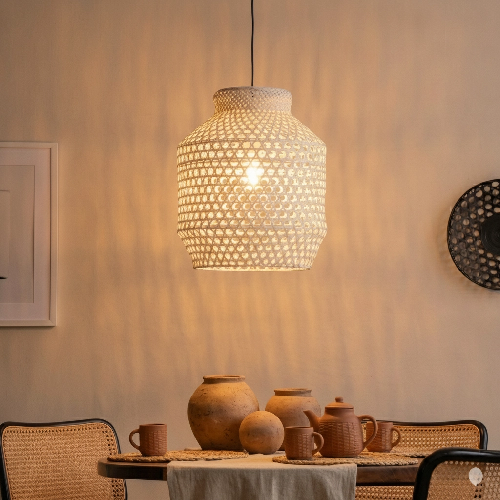 White pendant lamp Mia Ø 35cm