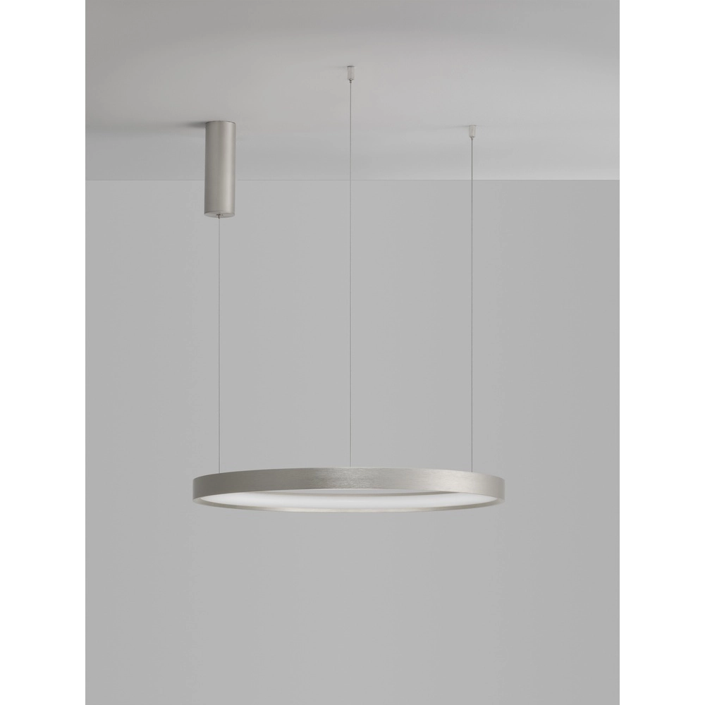 Round pendant lamp Perrine silver grey Ø 60cm Lyora 5212017438430