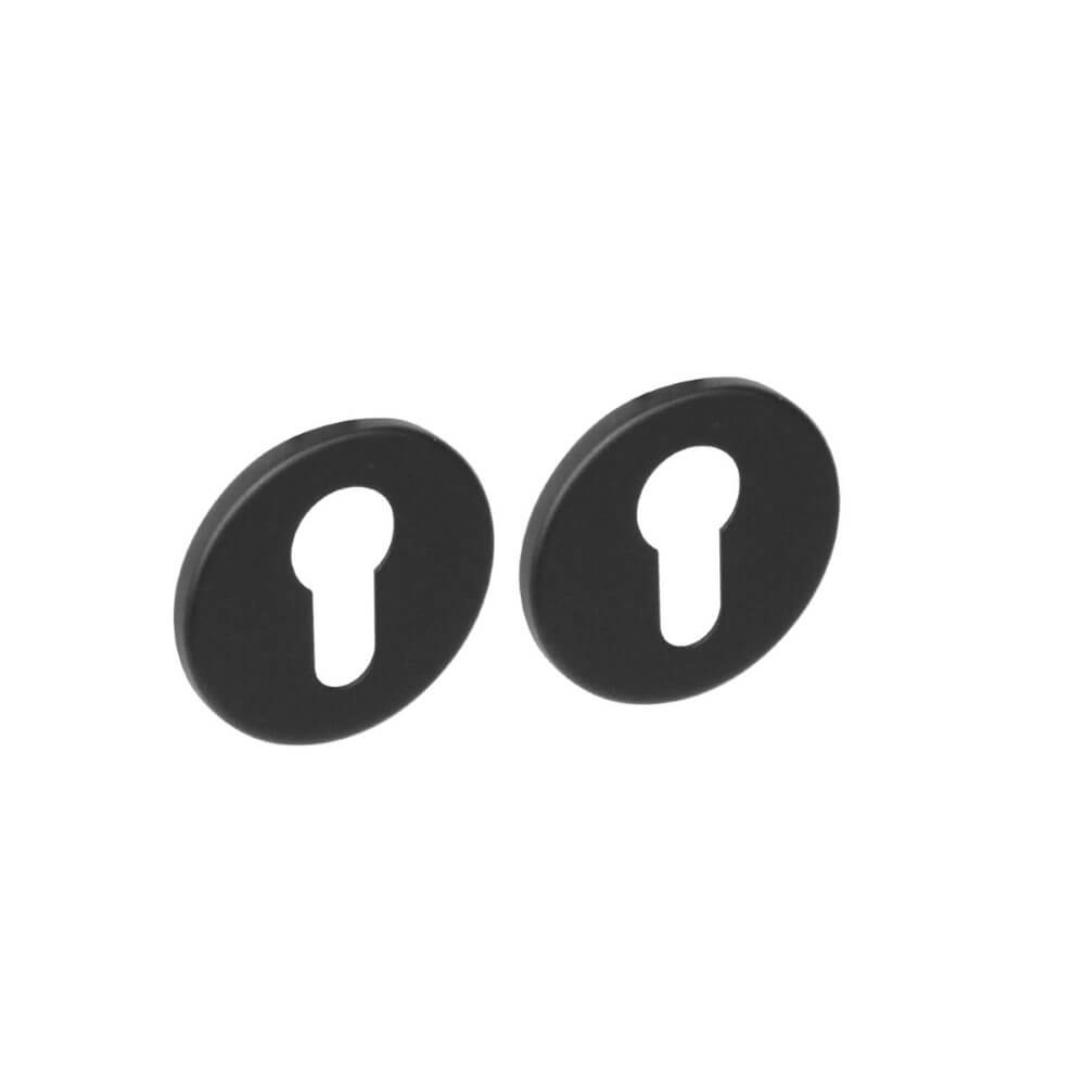 Set of 2 Cylinder Rosettes Tira Round Black
