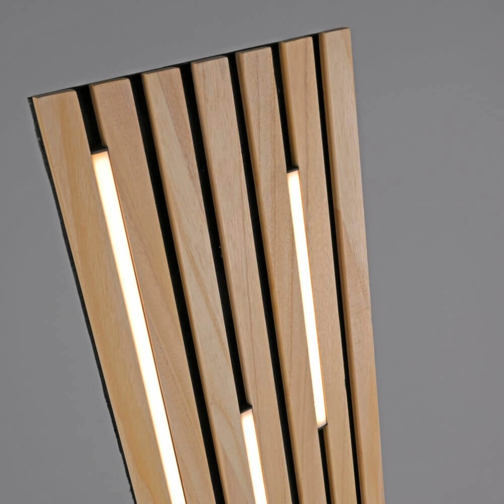 Design floor lamp Q-Akustik wood Paul Neuhaus 4012248385401
