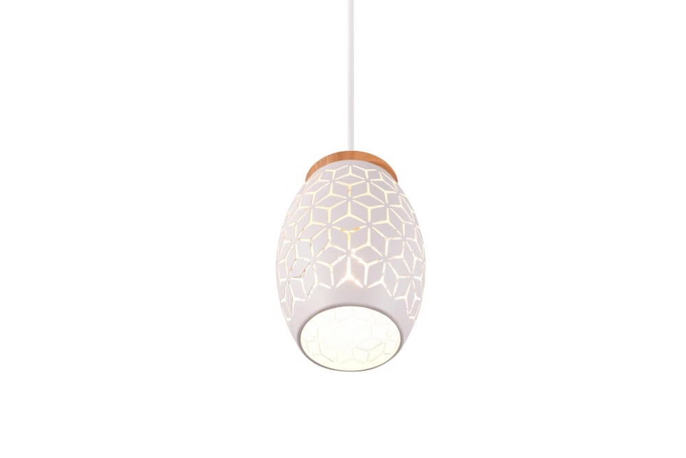 White hanging lamp Bidar design Trio 4017807574913