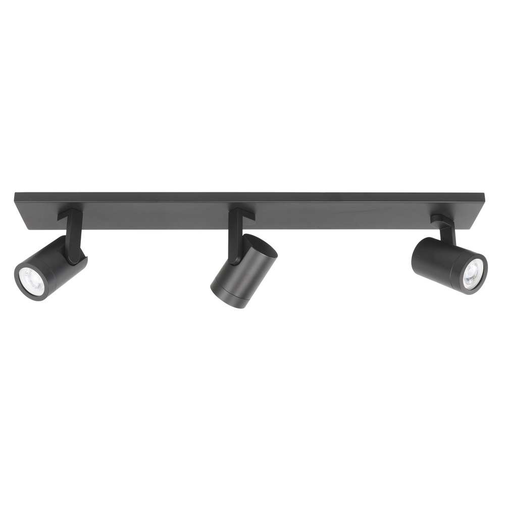 Surface-mounted spot Halo Spot black 3-light straight