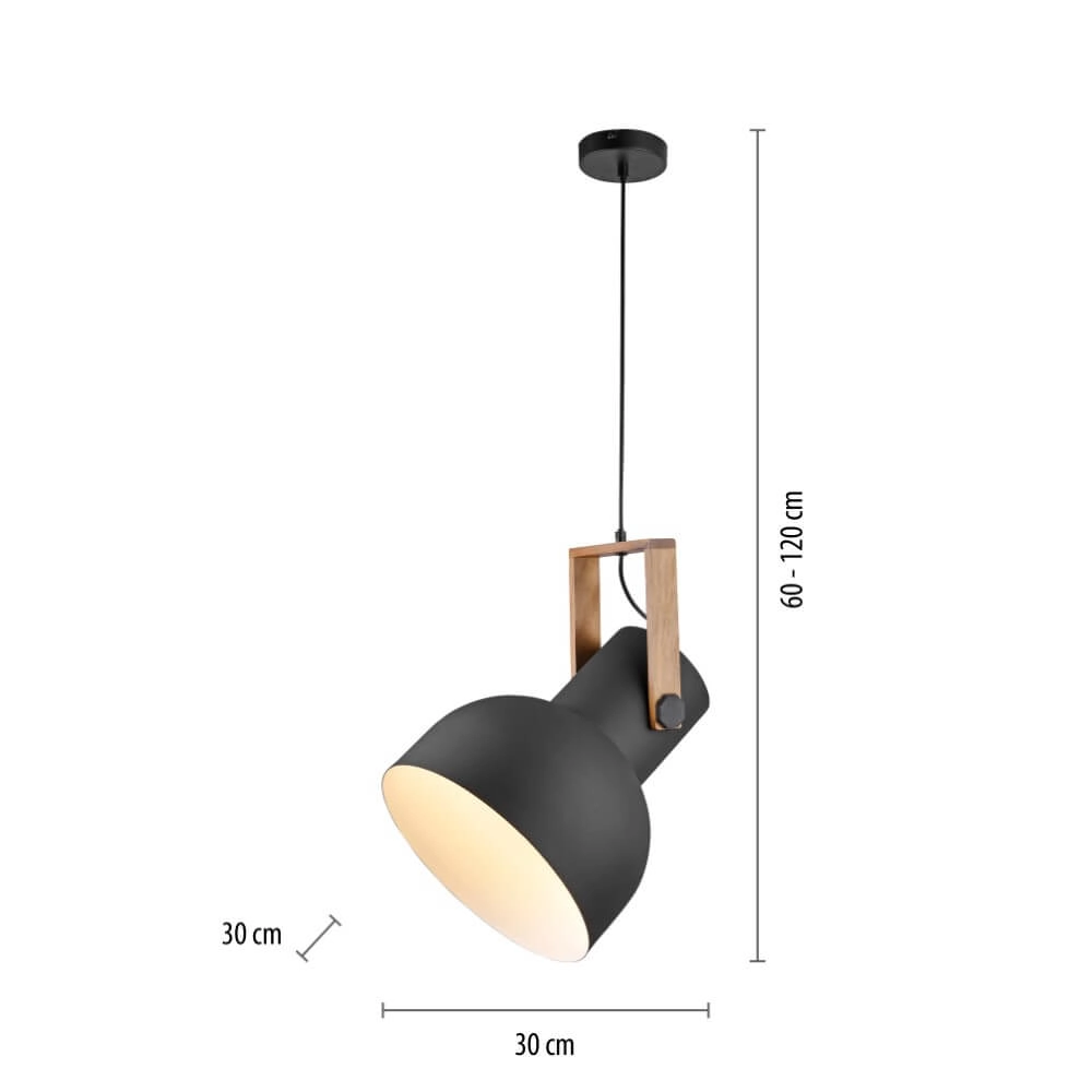 Pendant lamp Cup 2.0 1-light black Just Light 4043689000714