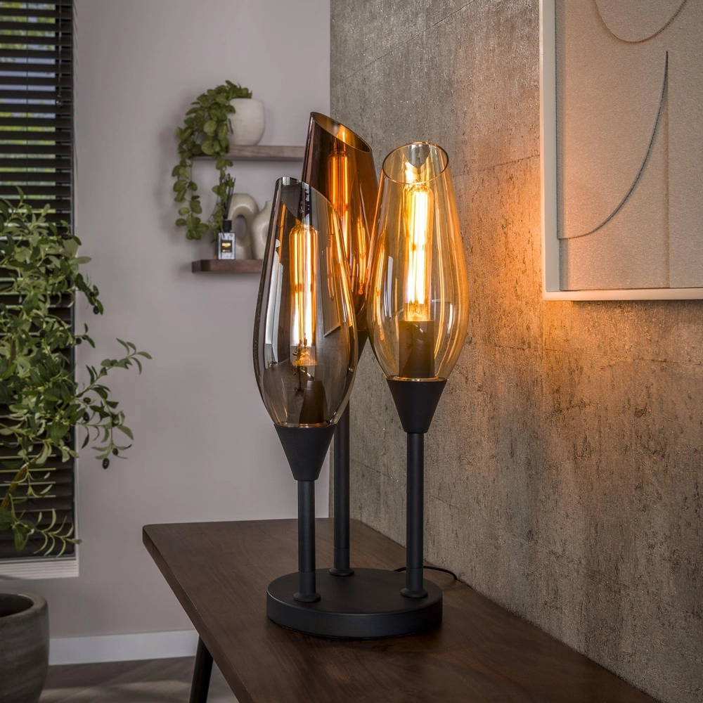 Glass table lamp Cocoon 3x E27 - 59cm