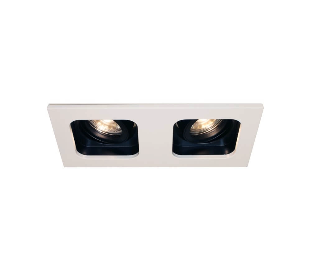 Downlighter Moggio duo white with black