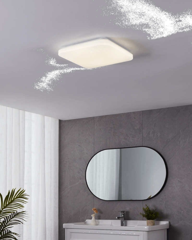 Square ceiling lamp Frania-S 33 by 33 cm Eglo 9008606234462