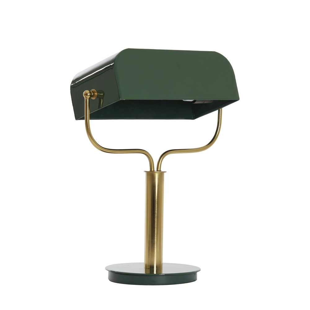 Banker's lamp Ayer dark green with gold