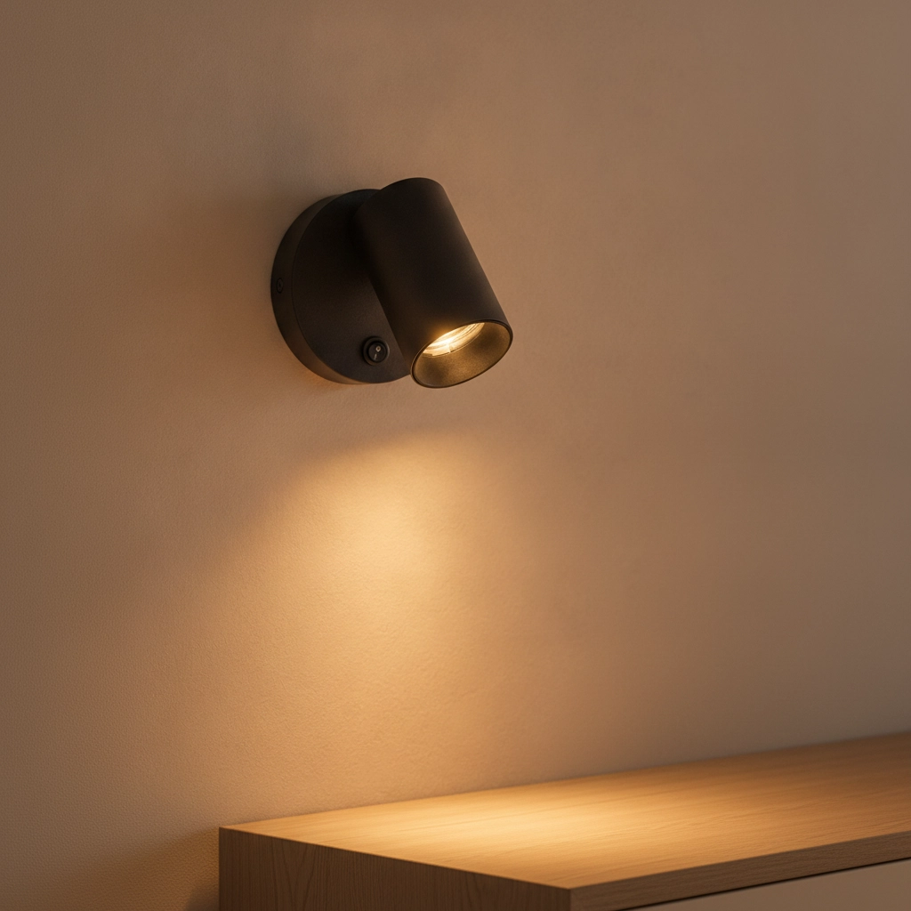 Wall spotlight Net Round Black