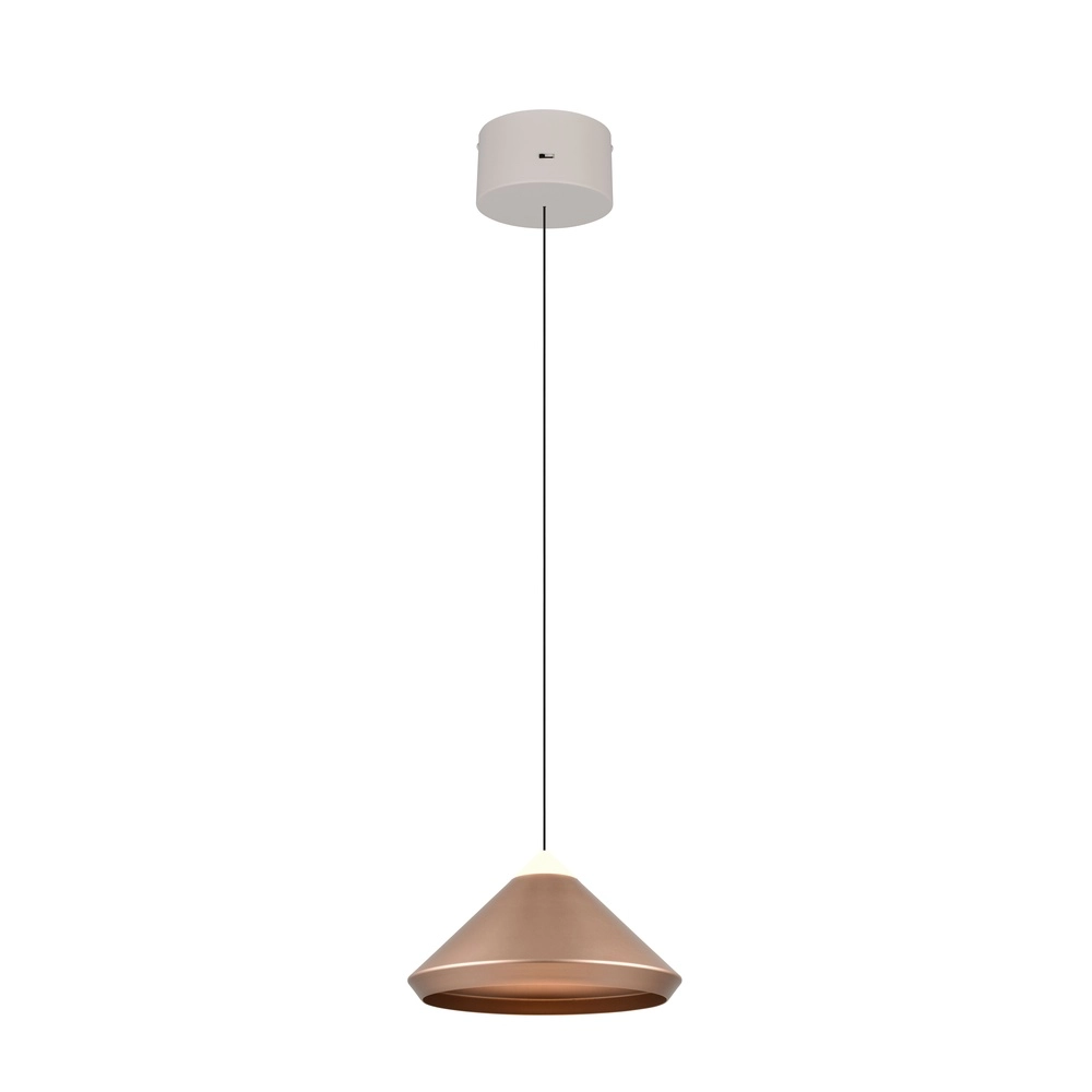 Modern pendant lamp Laguna Ø 30cm coffee brown Trio 4017807677522