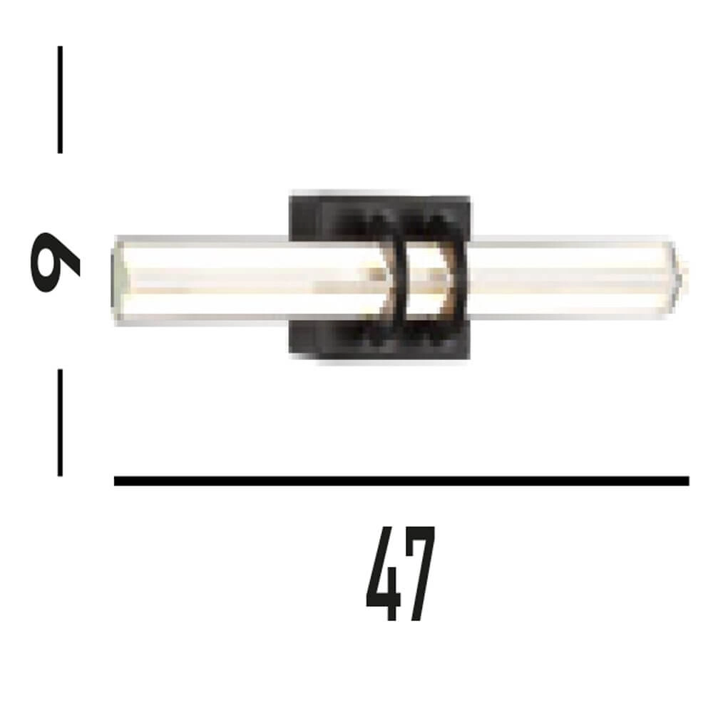 Design wall lamp Parma black Searchlight 5053423273372
