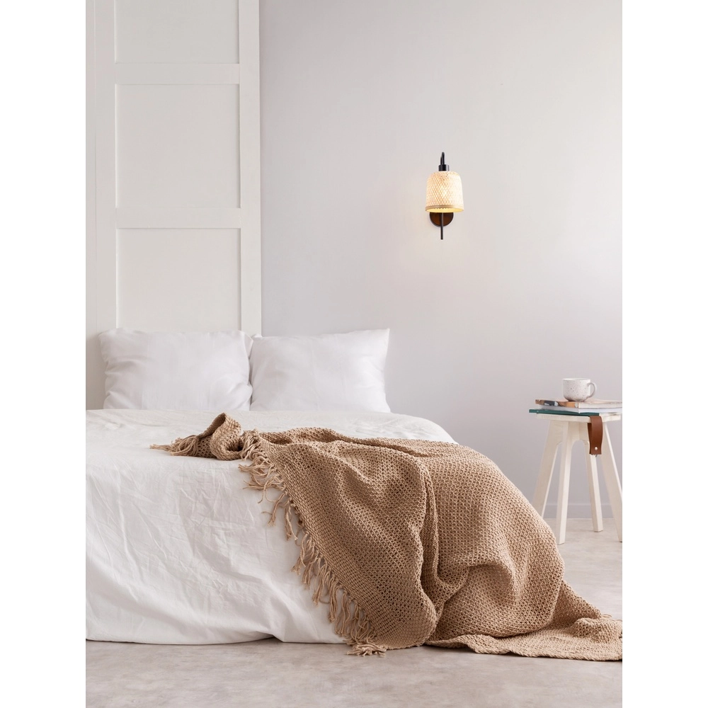 Wall lamp Intra black with bamboo cap Lyora 5212017454812