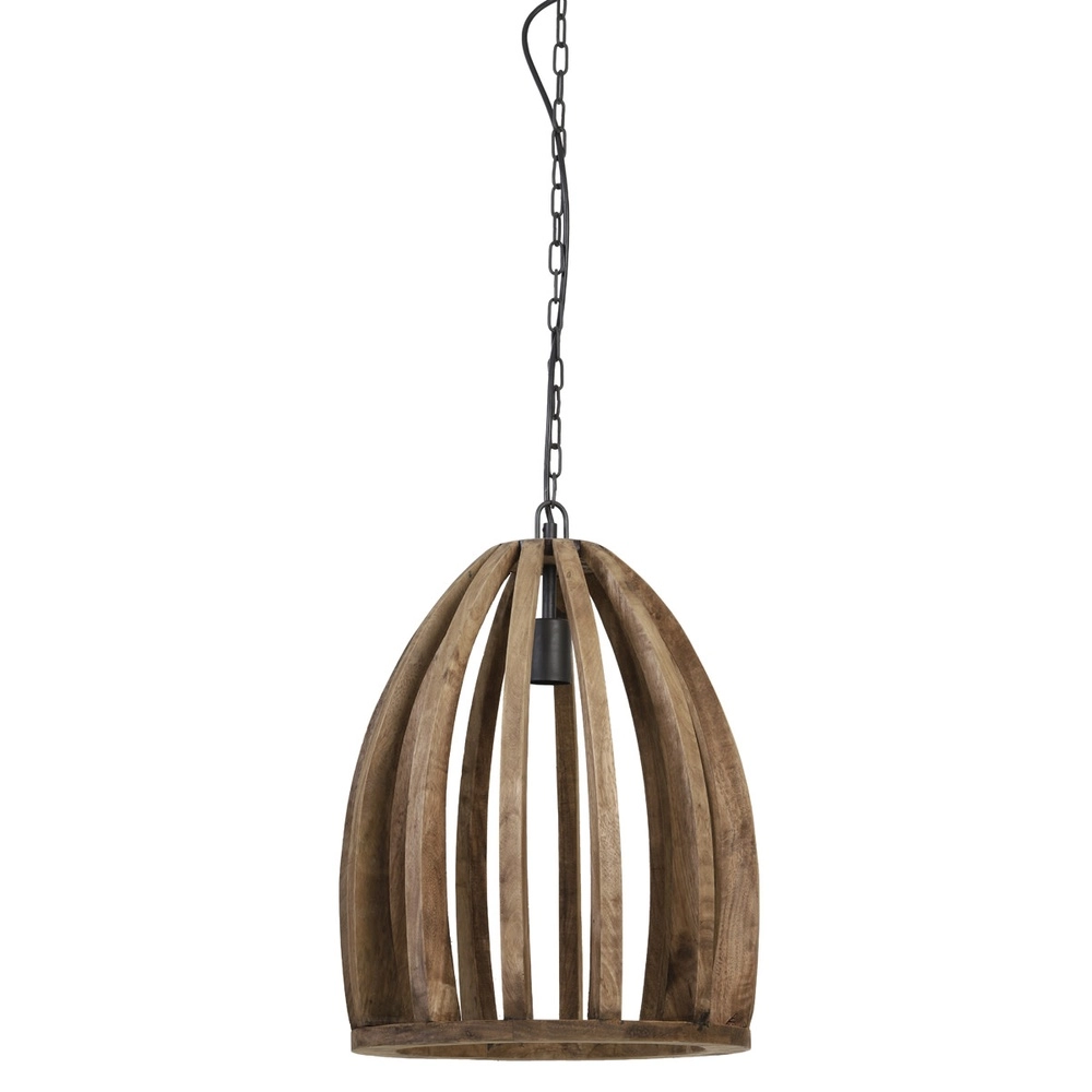 Wooden pendant lamp Haranka Ø 38cm Light & Living 8717807293314
