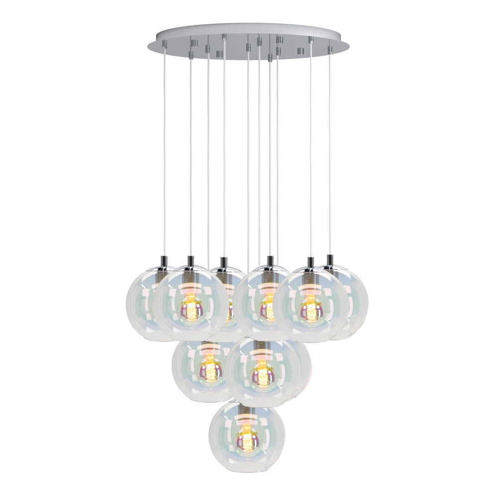 Pendant lamp Ariscani 2 10-light chrome