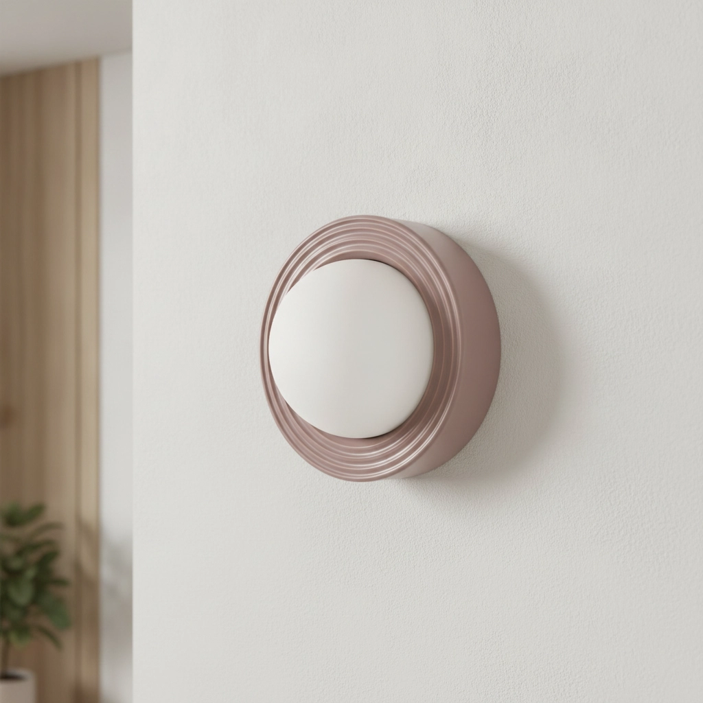 Wall lamp Orbique mocha brown Ø 22cm