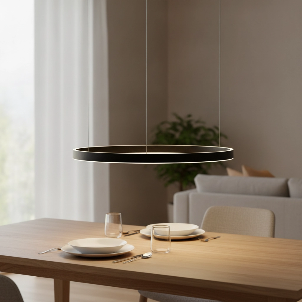 Black pendant lamp Elowen design Ø 80cm