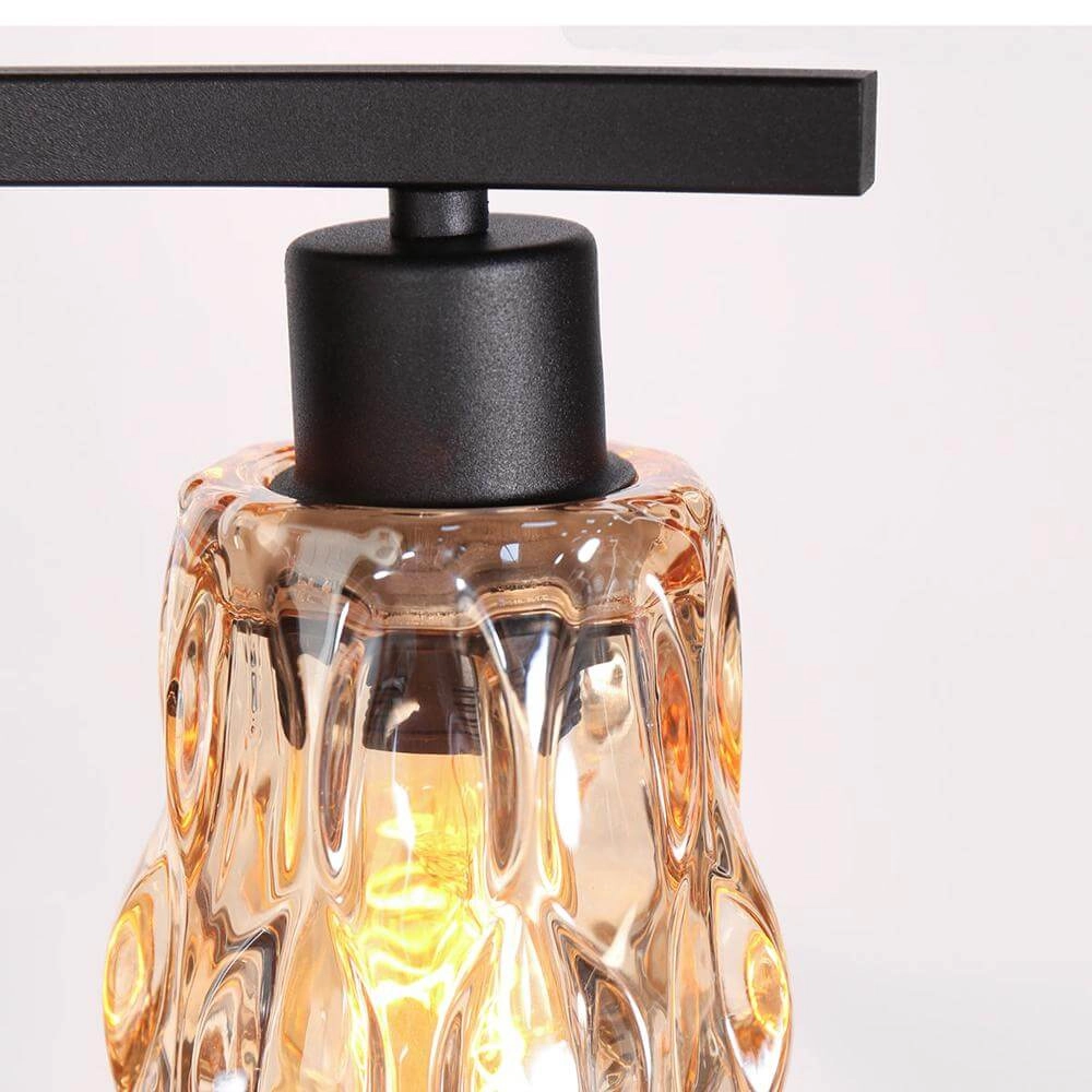 Table lamp Vidrio black with amber glass Steinhauer 8712746173734