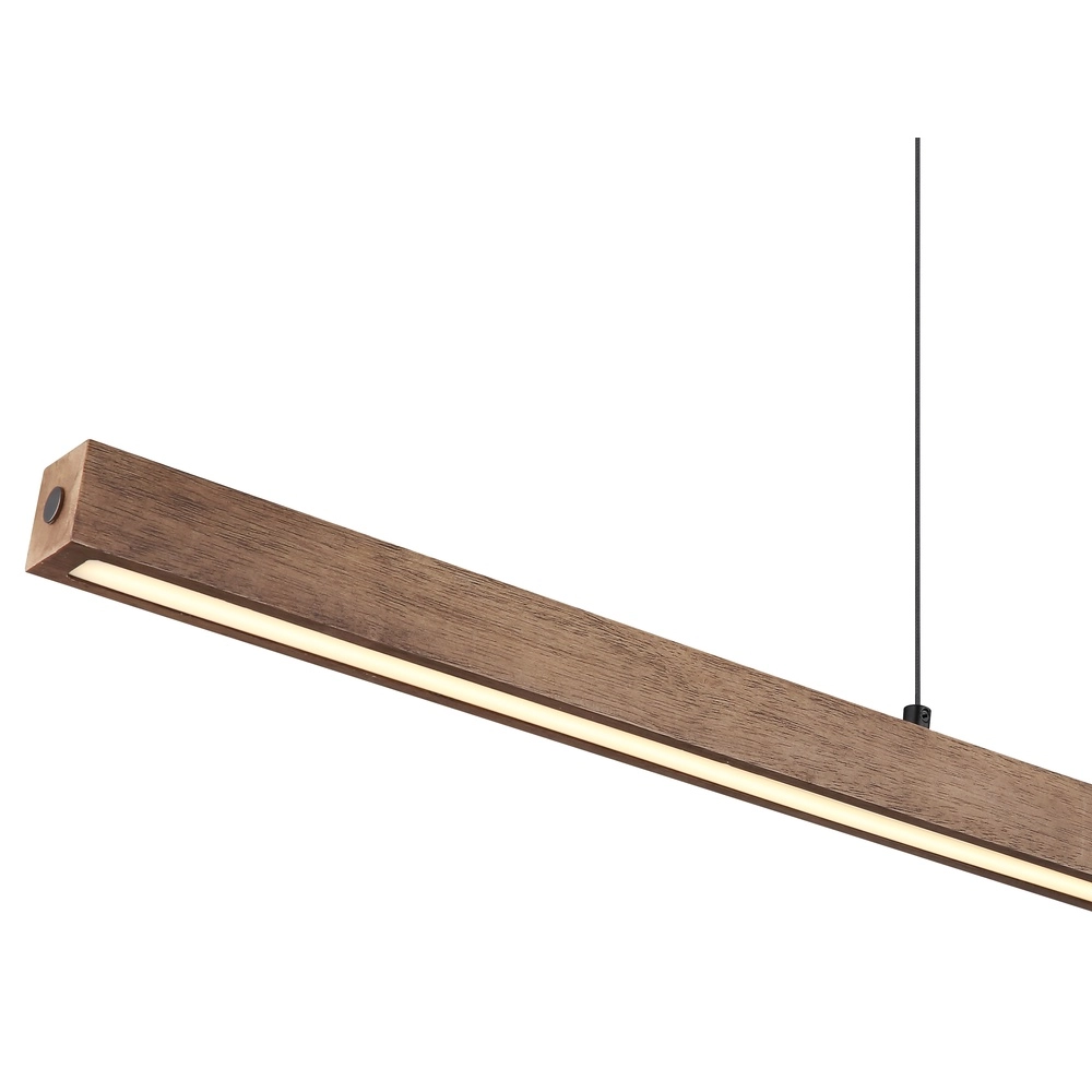 Sleek pendant lamp Olivus wood 115cm Globo 9007371455683