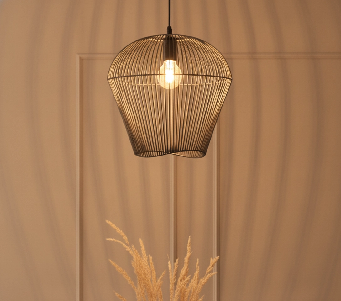 Bohemian pendant lamp Bredo Ø 31.5cm black