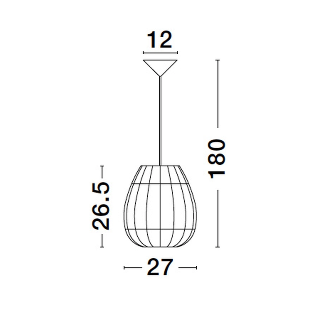 Rattan pendant lamp Marlo Ø 27cm Lyora 5212017438799