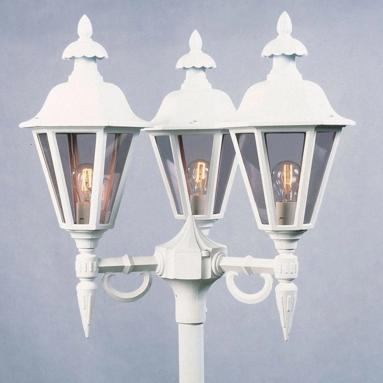 Classic lantern shade Pallas 3-light white KonstSmide 7318305282506