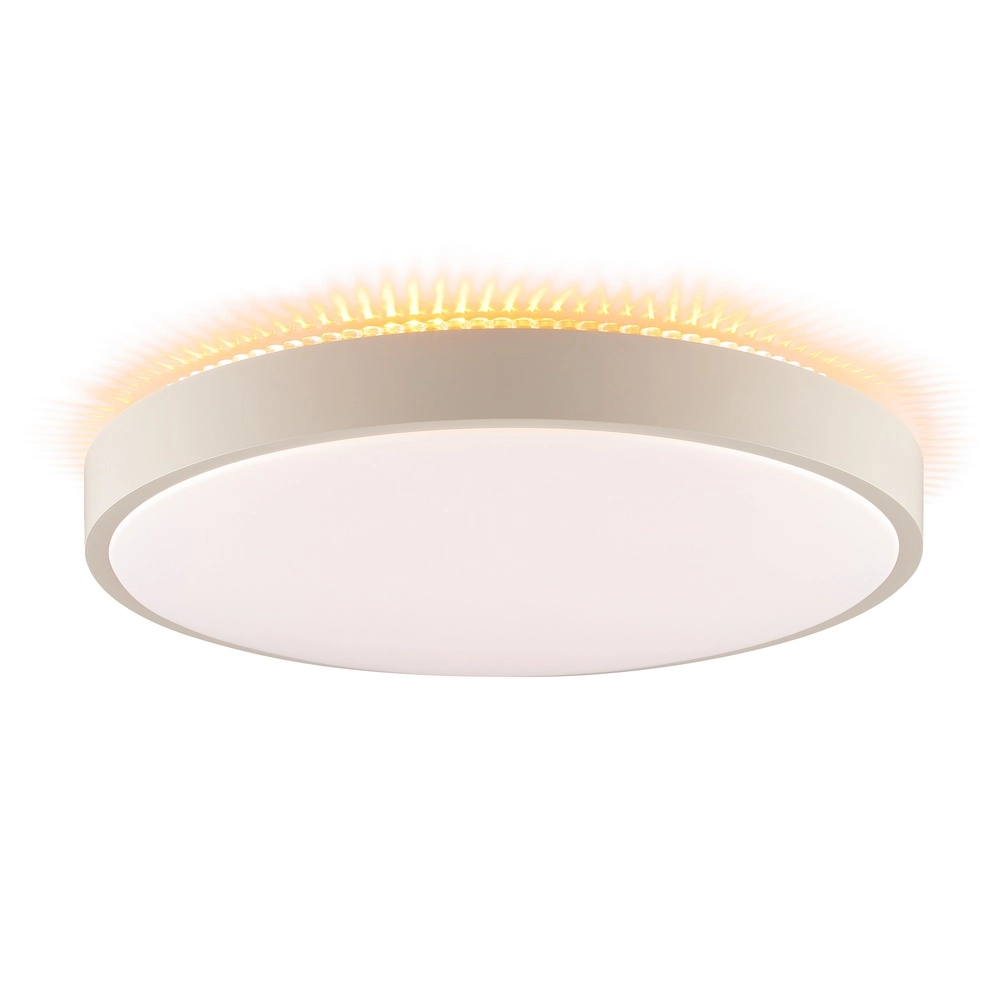Ceiling light Solistra sand brown with white Ø 44,5cm